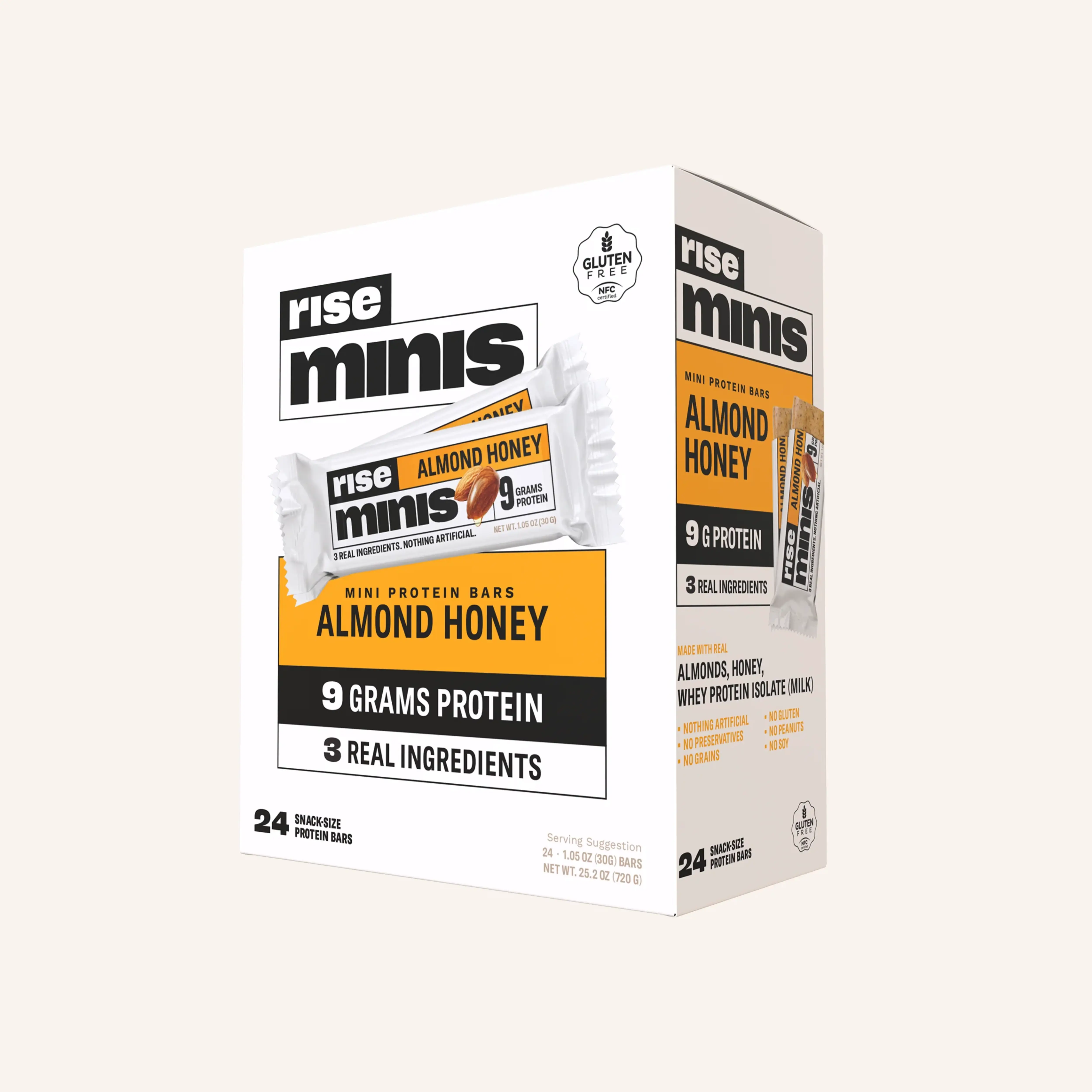 Rise Almond Honey Mini Protein Bars (24 pack)