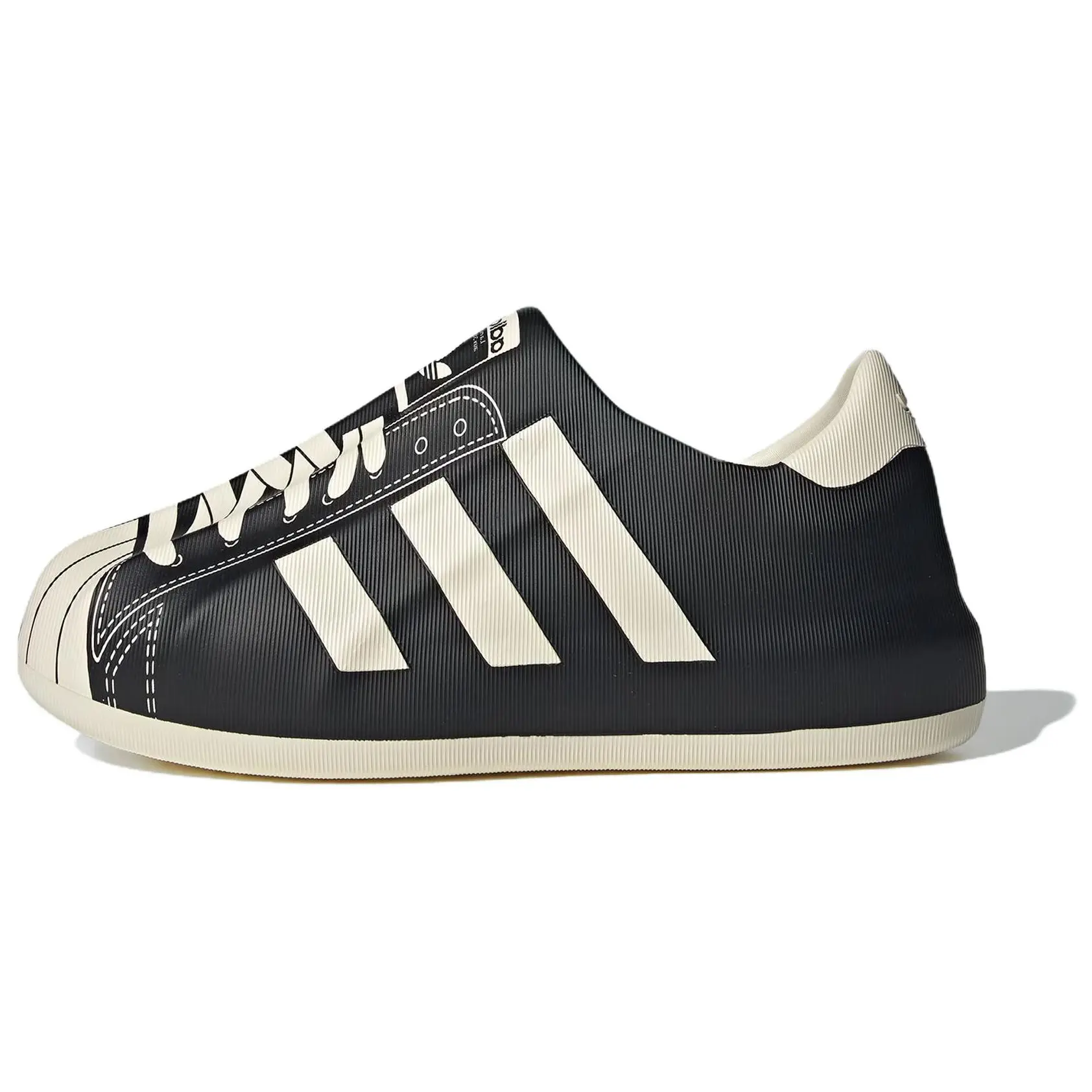 Adidas AdiFOM Superstar Black Cream White' Trendy Comfort Lightweight Low Top Skate Shoes Unisex JP5679