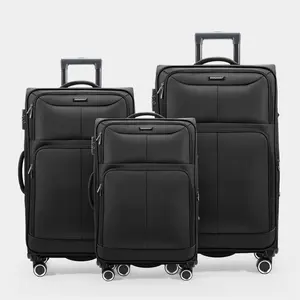SHOWKOO 3-Piece Softside Luggage Sets (20in/24in/28in) - Expandable, Lightweight, Waterproof, Durable Spinner Suitcases with Double Wheels, TSA Lock, Carry On for Business, Travel