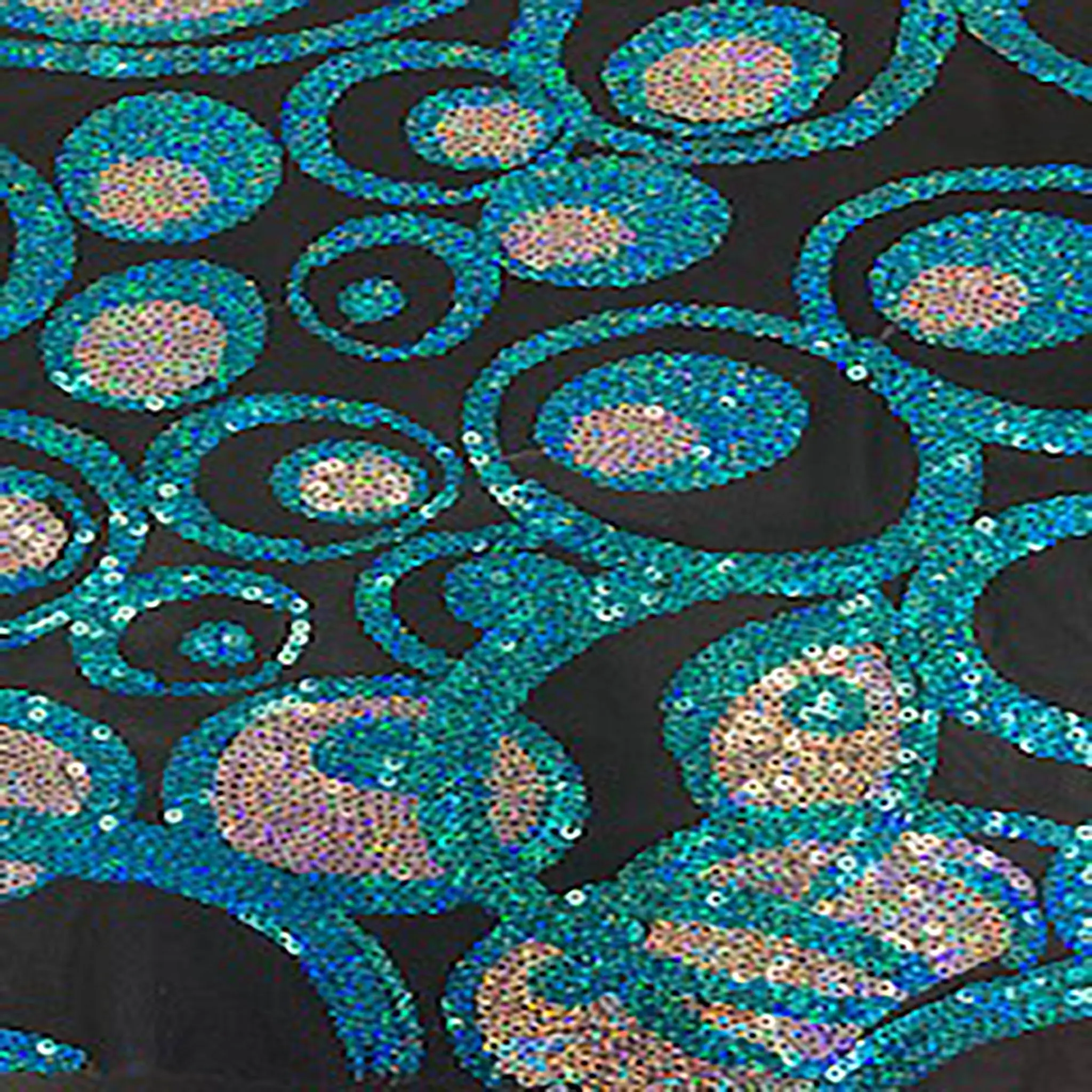 Glittery Sequined Mesh Fabric with Shimmering Hologram Detail & Spandex Blend - Glamour Dressmaking Material | Spandex Palace, Fabric Sequins, Lingerie, Undergarments, Sports Apparel, 50" Usable