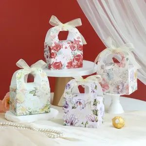 12 pieces of floral gift boxes, tea party gift boxes, suitable for parties, weddings, bridal showers, Valentine's Day, Mother's Day jewelry packages.