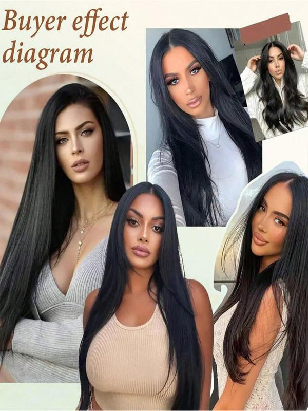 Super Long Straight Hair Extensions for Women, 30 Inch Clip-In Hairpieces, Invisible Instant Styling, Perfect for Cosplay and Daily Use