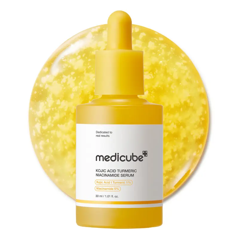 [medicube] Kojic Acid Turmeric Serum for Face & Body | For Uneven Skin Tone & Texture | Niacinamide, Glycolic Acid for Clear Glass Skin | Korean Skin Care | 250ml