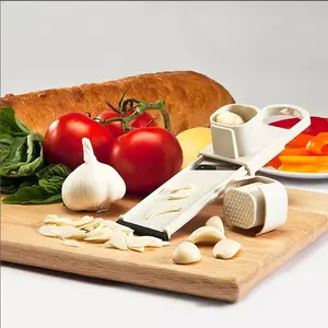 Garlic Slicer Grater 2-in-1 Mini Mandoline Hand Safe Garlic Slicer Kitchen Tool