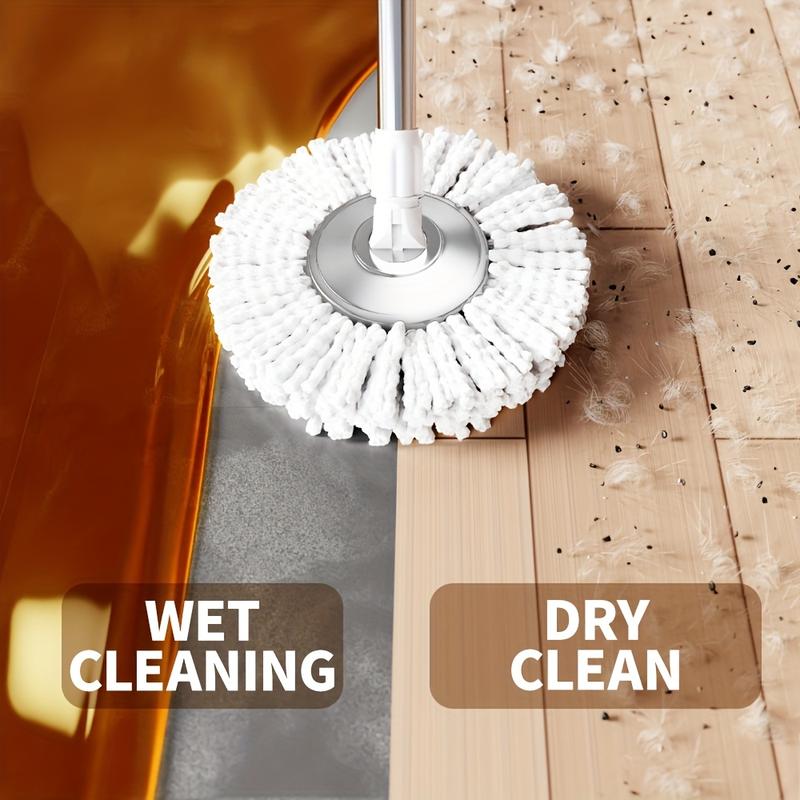 Mop And Bucket Set with 360° Rotatable Mop 3 Microfiber Heads 61-Inch Adjustable Handle Efficient Cleaning Supplies