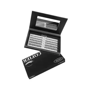 COFIER Glue-Free DIY Lash Kit Press on Lash No Glue Lash Self-Adhesive Eyelash Kit Individual Lashes Friendly Makeup Cosmetic Eyelashes with Tweezers 80/100 Pcs FDA Qualified Reusable Glam Looks