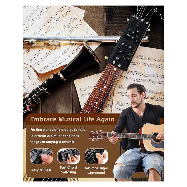 2026 Revised New Model ABS Guitar Chord Assistant Folk Beginner Automatic Gear Instant Play One Button Chord Trainer for Beginners 2026 Revised New Model ABS Guitar Chord Assistant Folk Beginner Automatic Gear Instant Play One Button Chord Trainer for Beginners