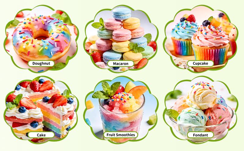 6 Natural Edible Glitter Set 3g/bottle Food Grade Water Soluble Luster Dust for Cake Decorating, Drinks & Festive Desserts, Edible Glitter Powder for Baking, Cocktail & Holiday Party Decor