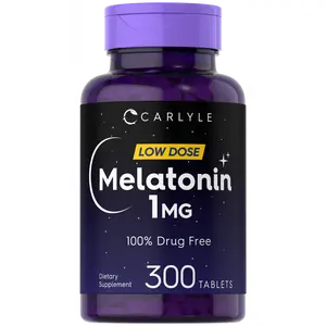 Carlyle Melatonin 1 mg | 300 Low Dose Tablets | Drug Free Aid | Vegetarian, Non-GMO, Gluten Free Carlyle Melatonin 1 mg | 300 Low Dose Tablets | Drug Free Aid | Vegetarian, Non-GMO, Gluten Free