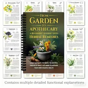 Herbal Formula Notebook - 100 Herbal Recipes, Including Detailed Uses and Properties, 5x8, 3 inches, Perfect for Family Members, Herbal Formula Book, Herbal Formula Guide, Spiral Bound Book, Durable Spiral Binding