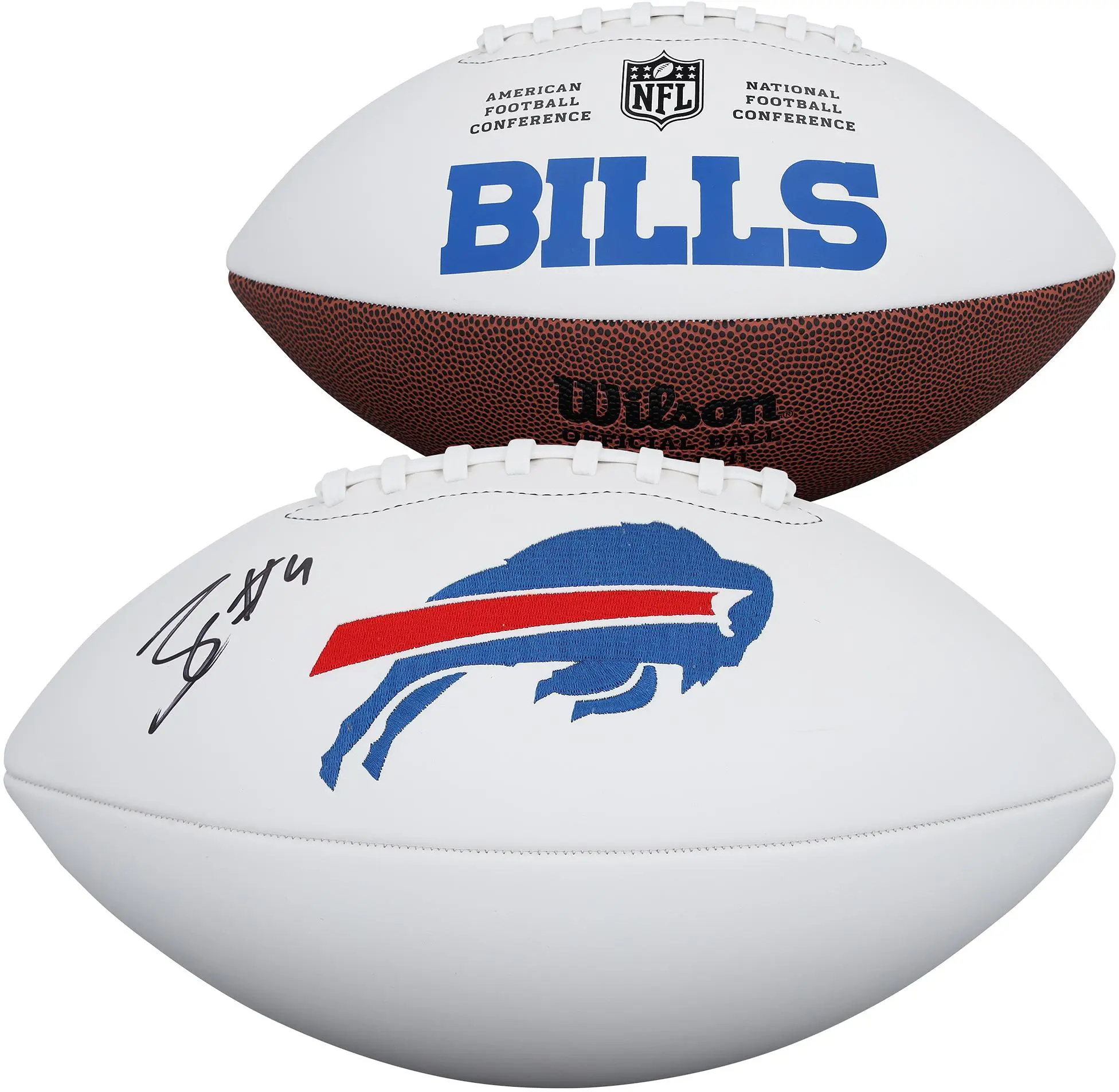 James Cook III Buffalo Bills Autographed Wilson White Panel Football - Fanatics Authentic Certified