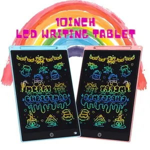 10/19/22 Inch LCD Writing Tablet for Kids - Educational Doodle Board Drawing Pad, Toddler Travel Toys, Perfect Christmas Birthday Gifts for 3-8 Year Old Boys & Girls (Blue) Colorful