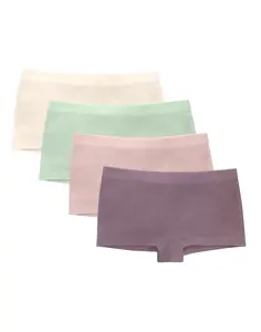 Hanes Girls’ Tween Underwear Seamless Boyshort Pack Assorted 4-pack Girls' Multi Comfortable Fit Soft Stretch Fabric Breathable Gsmbs2
