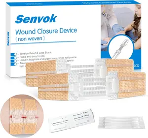 Emergency Wound Closure Kit 2-Pack | FSA/HSA Eligible Medical Grade Adhesive Sutures | Butterfly Bandages & Clotting Technology | for First Aid Kits, Outdoor Injuries, Post-Surgery Care