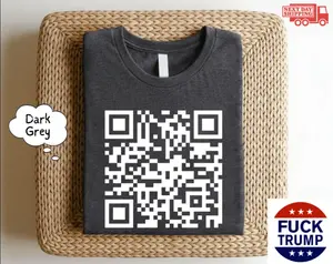 Hidden Message QR Code Shirt, Scan Me Graphic Tee, Bold Satire Statement Shirt, Funny Prank Gift Idea, Anti Authority Style Tee, Edgy Streetwear Outfit
