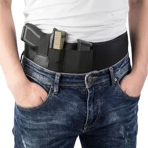 Belly Band Holster for Men and Women - Gun Holster , Fits Smith and Wesson, Shield, Glock 19, 17, 42, 43, P238, Ruger LCP, and Similar Guns for Most Pistols and Revolvers