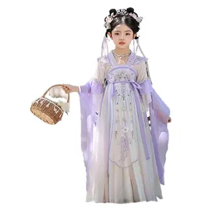 2026 New Girls Hanfu Tang Dynasty Dress Ancient Chinese Style Princess Gown Ultra Ethereal Spring Autumn Children's Costumes & Accessories