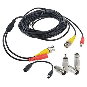 Cable 25ft 4Pack, HD Security Camera Cables Heavy Duty BNC Video Power Cable BNC Wire Extension for CCTV DVR Security Camera System