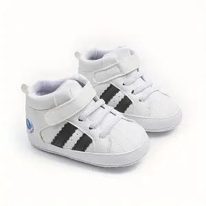 Indoor/Outdoor Newborn Baby 0-1 Year Fashion Sneakers, Spring Autumn Soft Bottom Non-Slip Walking Shoes for Boys and Girls, Outdoor Sneakers, Indoor Baby Footwear, Stylish Sneakers, Sporty Footwear, Breathable Fabric Shoes, Lightweight Baby Sneakers, Firs