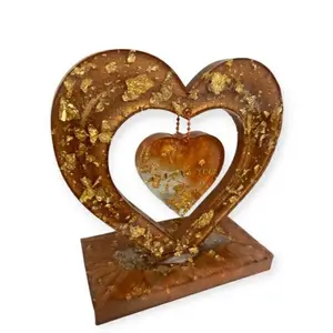 Double heart picture frame