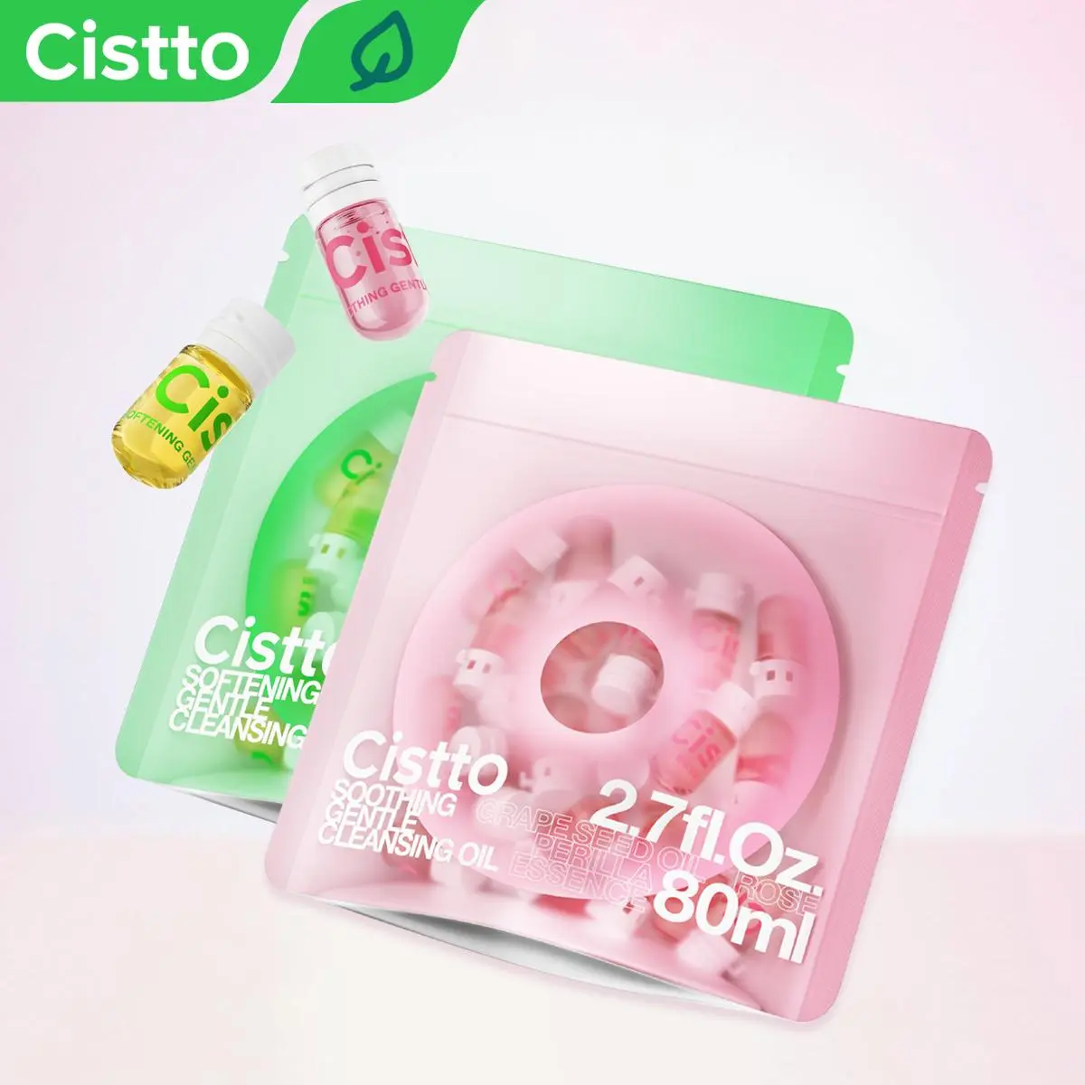 Cardi B with Cistto Mini Makeup Remover,Natural Cleansing Oil–Waterproof Makeup Remover Oil, Nourishing and Gentle for Sensitive Skin&All Skin Types