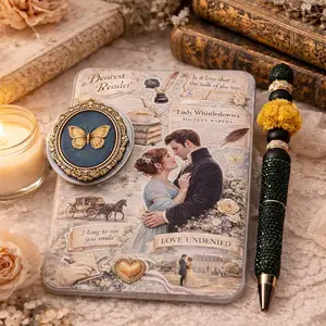 Regency Romance Kindle Accessory Set | MagSafe Grip, Insert & Beaded Pen