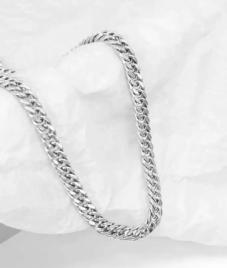 K030 Cuban Link Chain Necklace Unisex Waterproof Anti Tarnish Hip Hop Neck Jewelry