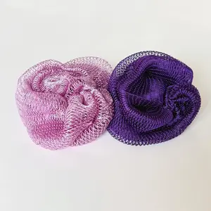 2 PCS African Exfoliating Net Bath Sponges, Nylon Mesh Bathing Accessories, Exfoliating Bath Tool for Personal Use with Deep Cleaning & Quick-Drying Features