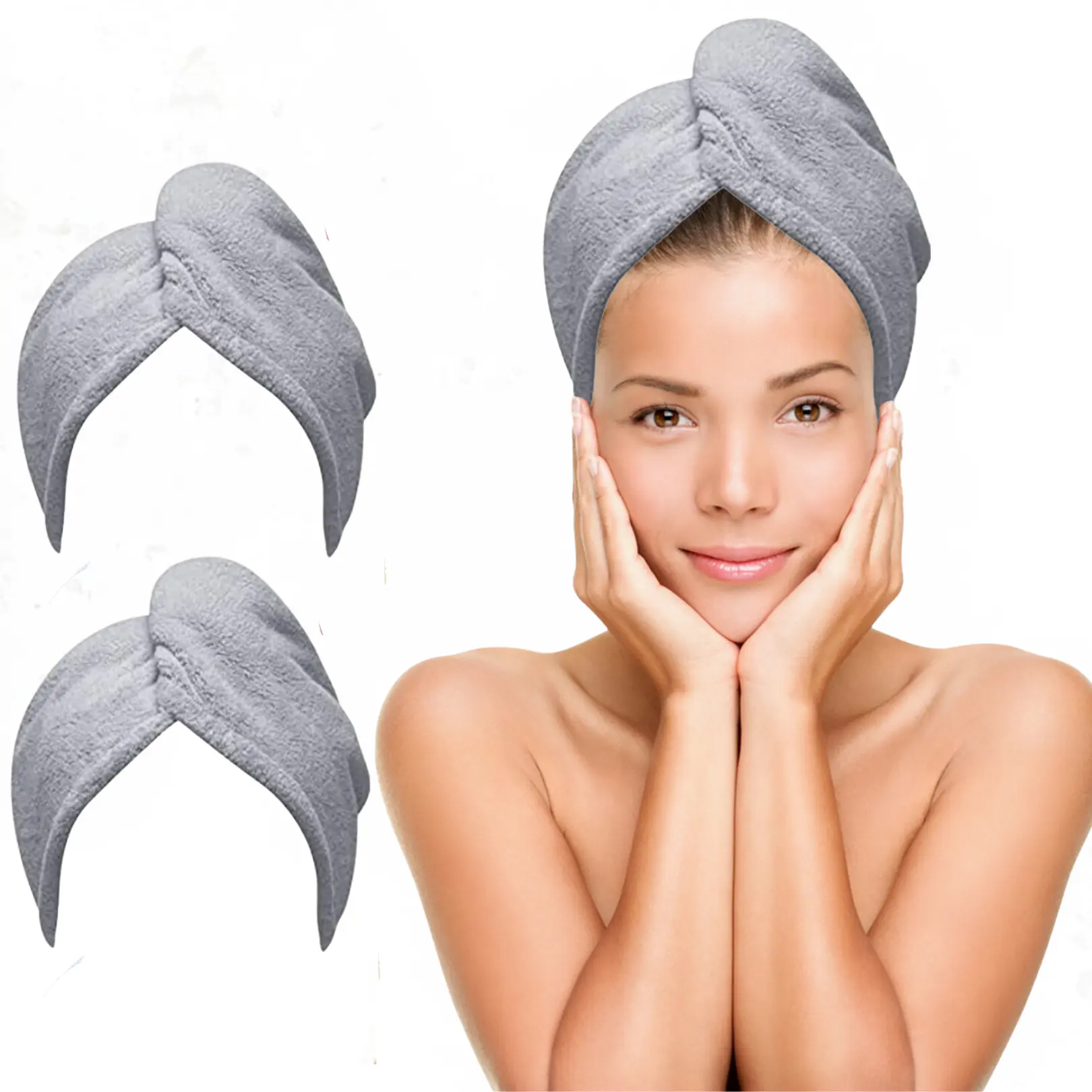 Hair Towel Wrap Microfiber Soft Pack Absorbent drying turbans curly hair well secure easy to use for all age Lightweight Bathroom Reusable breathable Hair Towel Wrap Microfiber Soft Pack Absorbent drying turbans curly hair well secure easy to use for all age Lightweight Bathroom Reusable breathable