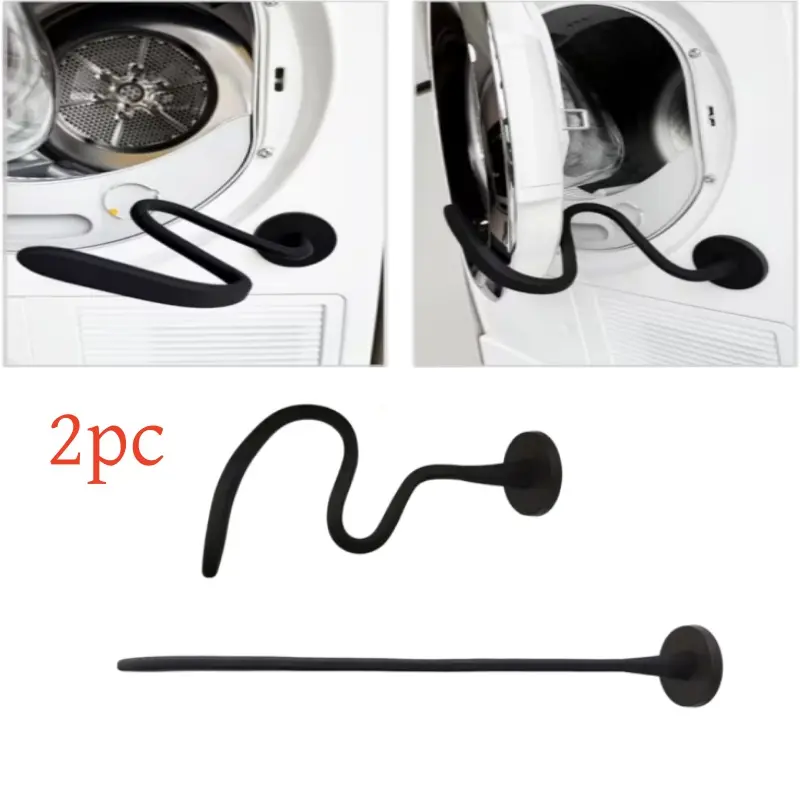 This adjustable door prop for front-loading washing machines securely holds the door open—suitable for most washing machines and RV laundry compartment doors.