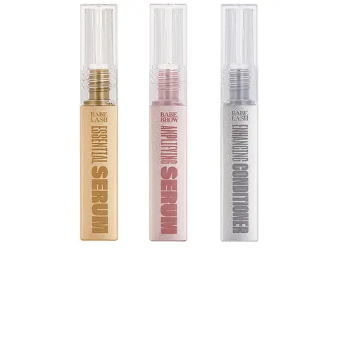 Babe Original Triple Threat Mini Skincare Kit - Ginseng & Amino Acid Brow Conditioner, Chamomile Brow Serum, Eyelash Growth Serum