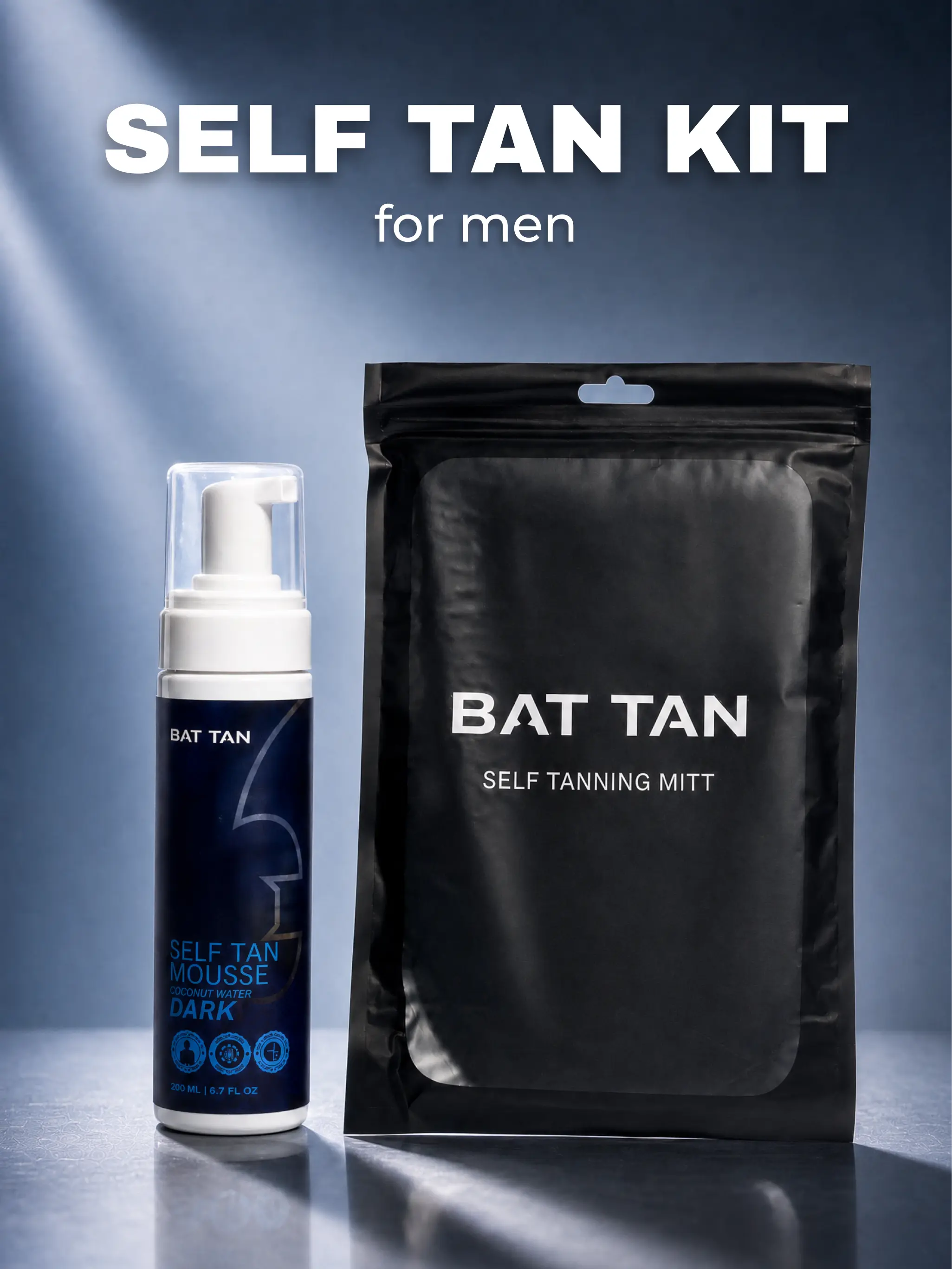 At-Home Self-Tan Kit - Streak-Free Body Self-Tanner Mousse, Application Mitt, Beauty & Personal Care Essential, Body Care, Flawless Smooth Finish