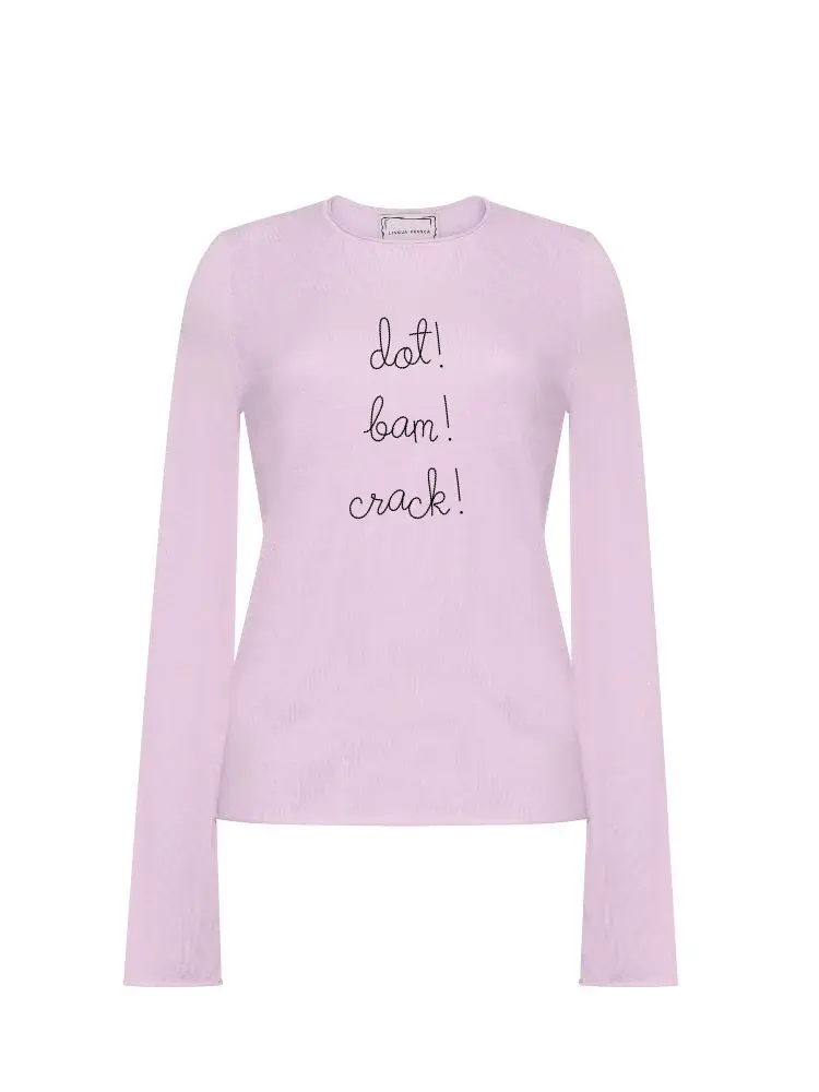 "get your mahj on" Silk Cashmere Crewneck