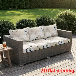1/2/8/10/12PCS Sofa Cushion Covers, Butterfly Floral Printed Pillow Covers (Insert Not Included), 2D Flat Printed Elastic Seat Cushion Covers for Patio, Terrace & Beach, Removable Washable Four-season Indoor Outdoor Sofa Cushion Covers Elastic Fit