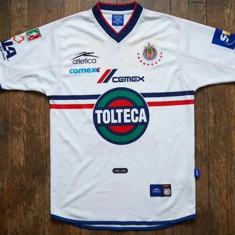 [Trending Jersey 2026] - Chivas de Guadalajara 2001-02 Away Soccer Jersey - Full Print Logo
