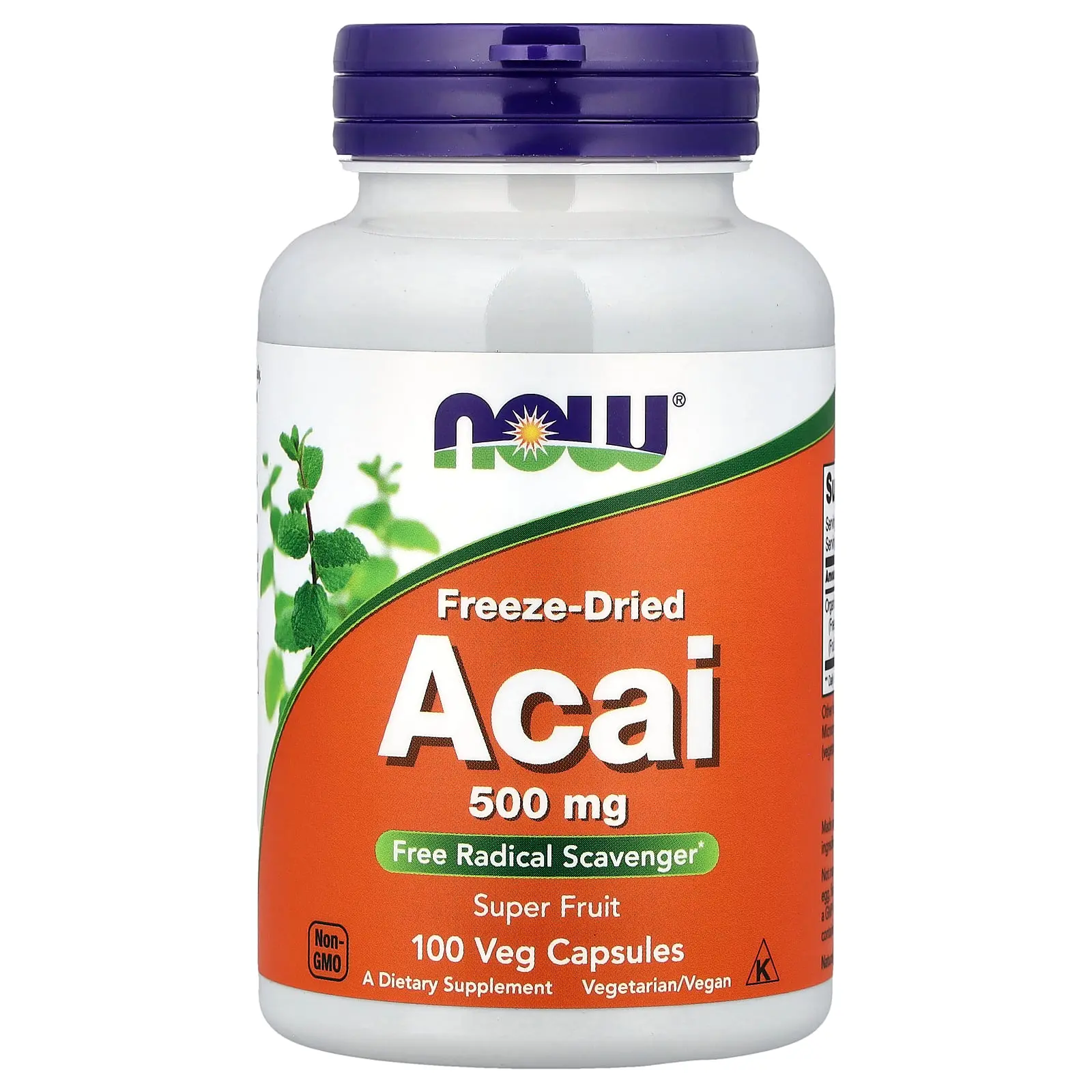 NOW Foods Acai, Freeze-Dried, 100 Veg Capsules (500 mg per Capsule)