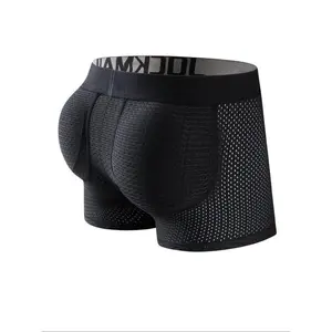 Men's Letter Tape Body Shaping Shapewear Brief with Removable Padded, Breathable Comfortable Butt Lift Panty, Underwear for All Seasons, Comfort Menswear