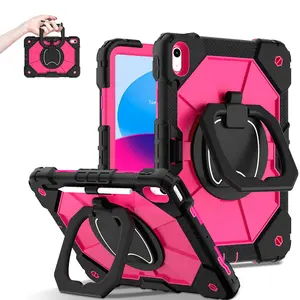 SENYOSON Case for iPad A16 11th/10th Generation 11 inch/10.9 inch (2025/2022) 360° Rotating Stand Heavy Duty Rugged Shockproof Cover with Kickstand & Apple Pencil Holder Shockproof Cover Protection Protective Casing Durable Protector