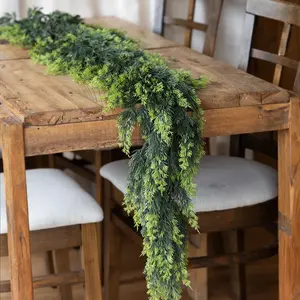 1.8m 66 Branches Pine Garland for Winter Christmas Decorations, Perfect for Living Room Party Staircase Table Centerpiece Furniture Door Frame Decoration