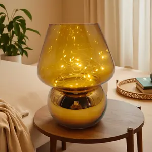 Glass Mushroom Battery-Powered Lamp -Cute Mushroom Shape, Compact Portable Without Restraints, Adding Warmth to Any Corner(Battery Not Included)（），，，。