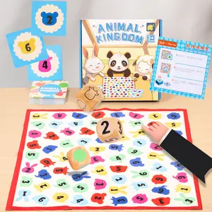 "Who Find It First" - Matching Games for Kids and Adult, Animal Color Number Matching Board Game,  Flash Card Travel Games Educational Learning Toy for Preschool Kindergarten Activities