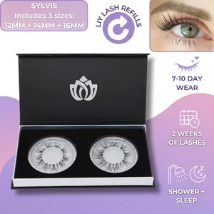 Sylvie Lashes - False Eyelashes by Le Reve Beauté - DIY Lash Extensions 12mm, 14mm, 16mm at home eyelash extensions waterproof
