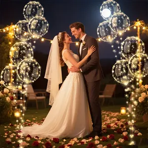 20 Bobo Balls And 20 LED Wire Sets. Ideal for Weddings, Birthdays, Christmas, Restaurants, And Home Gatherings