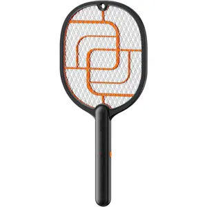Electric Fly Swatter, 3800V Battery Powered Handheld Fly Zapper, 3-Layer Protection Grid Bug Zapper Racket for Home Bedroom Kitchen Office Backyard Patio Indoor Outdoor