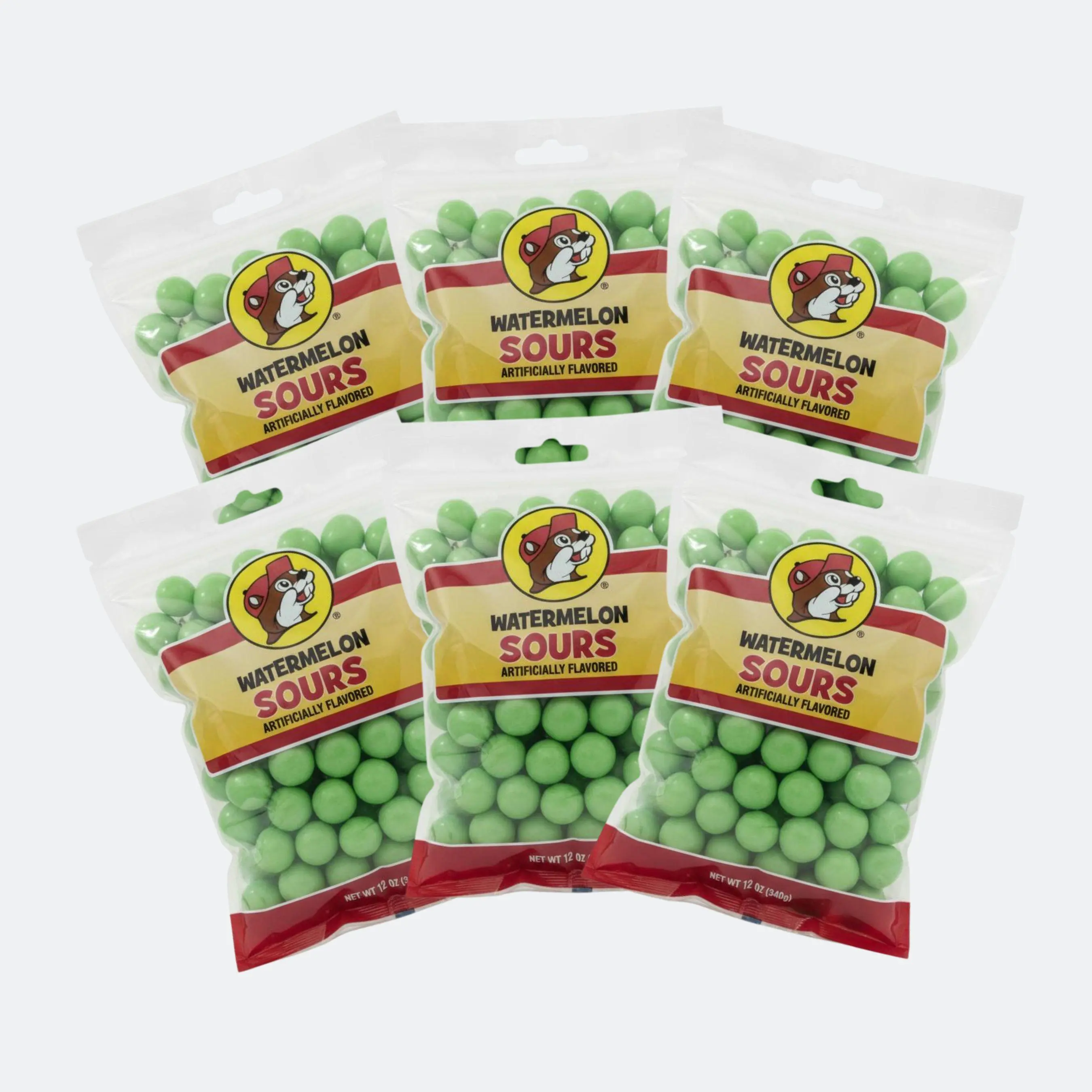 Buc-ee's Watermelon Sours Chewy Gummy Candy with Zesty Sour Edge & Juicy Watermelon Flavor Perfect for Snacking & Party Favors US - Sweet, Fruit