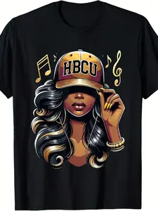 Men's & Women's HBCU T-Shirt - 220gsm Pure Cotton Retro Black College Pride Graphic Tee, Short Sleeve Casual Shirt for HBCU Alumni Events, Year-Round Fit for African Historical Colleges & Universities Apparel