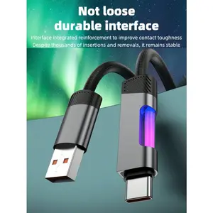 100w USB to Type-C Data Line, Supports Fast Charging, Compatible with iPhone 16/15/14/13/12/11, Huawei, Xiaomi, Samsung, and More