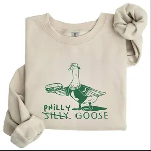 Philly Silly Goose Sweatshirt, Funny Philadelphia Sweatshirt, Philly Phanatic Crewneck, Cute Duck Sweater, Philadelphia Sports Fan Apparel, Funny Quote Sweatshirt, Eagles Fan Gift, Unisex Adult Top, East Coast Style