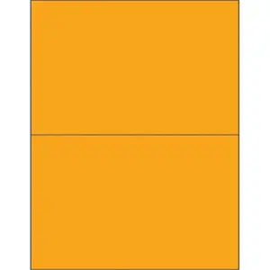 Box Partners LL184OR 8.5 x 5.5 in. Fluorescent Orange Rectangle Laser Labels - Pack of 200
