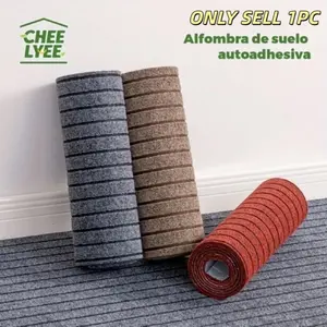 Self-Adhesive Carpet for Indoor Use, Peel and Stick Removable Floor Mat, Striped/grid Pattern, Wide Coverage, Polymer Material